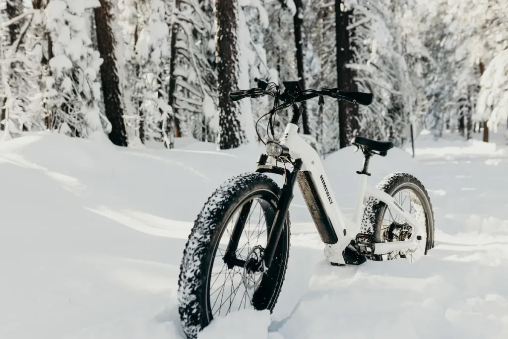 An electric bike in the snow
