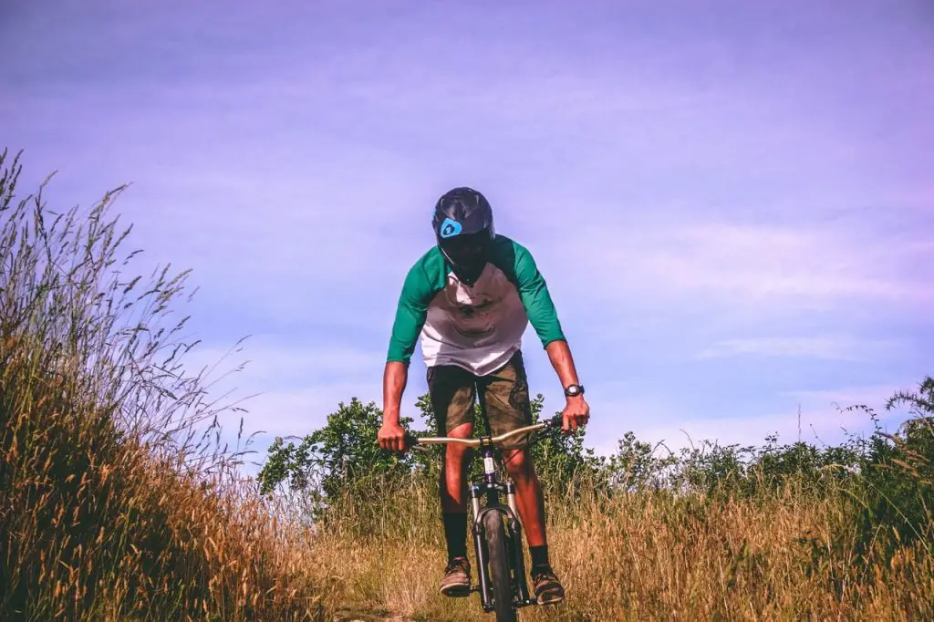 Riding a mountain bike for the healthy benefits