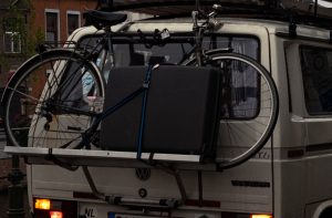 securing mountain bike in van