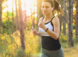 woman jogging outdoors