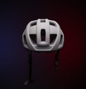 cross-section of a biking helmet