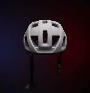 cross-section of a biking helmet