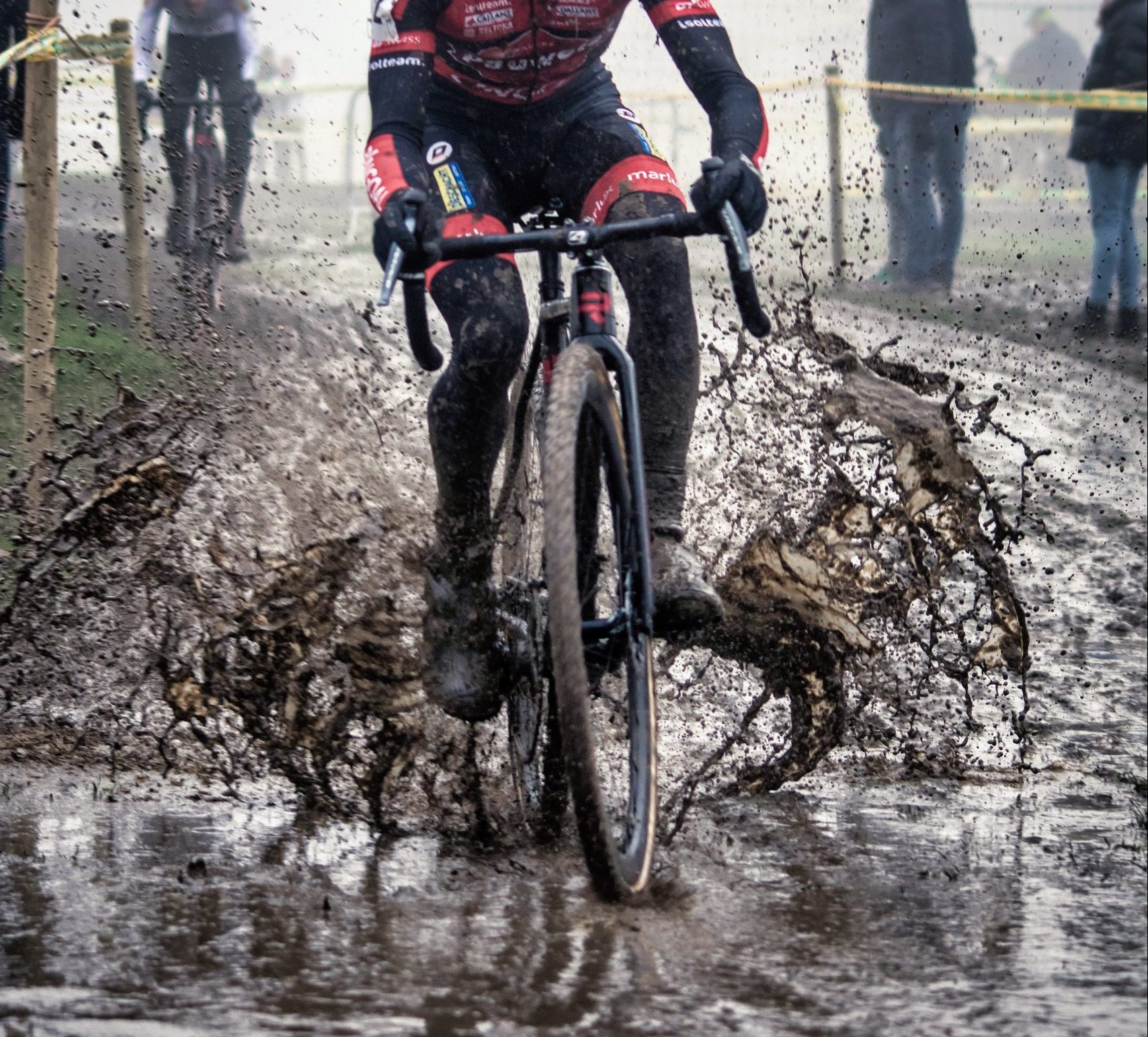 mountain biking in the rain