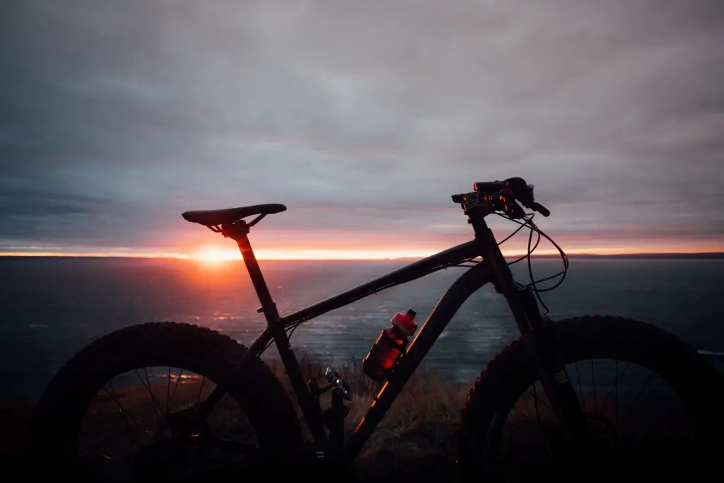 Fat Bike At Sunset