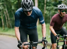 Cycling with protective glasses on