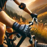Beginners Guide to MTB Elbow Pads - Photo of a mountain biker riding on a rugged trail with the majestic sunrise in the background