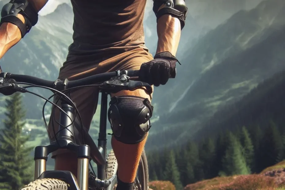 a mountain biker navigating a rugged trail